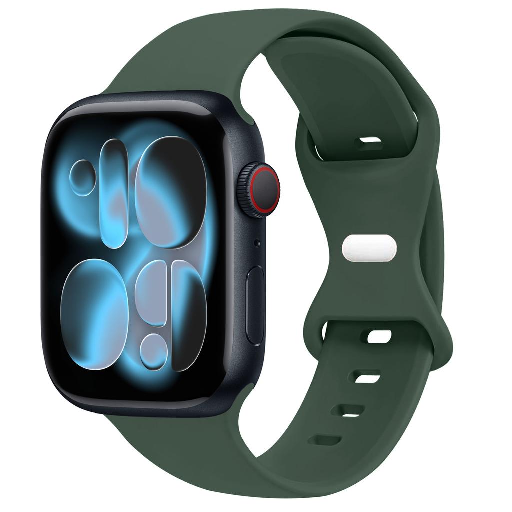 Sport Silicone Strap For Apple Watch Bands 40mm 44mm 46mm 45mm 41mm 49 42mm Correa Bracelet iWatch series 10 11 9 8 7 ultra 3 SE