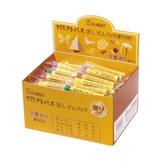 Sakura Crepas Eraser Crepas Type Scented 80 шт. RC80 Kaori Pack