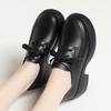 Luxury Women's Leather Shoes Fashion Thick Soled Lace Up Loafers Middle Elderly Lazy Shoes Casual Lightweight Ladies Shoe