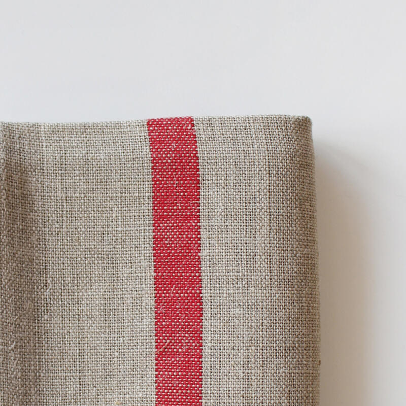 Kitchen Cloth Thick Natural Red Line