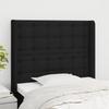 Vidaxl Wingback Headboard, Black, 103X16X118/128 Cm, Fabric