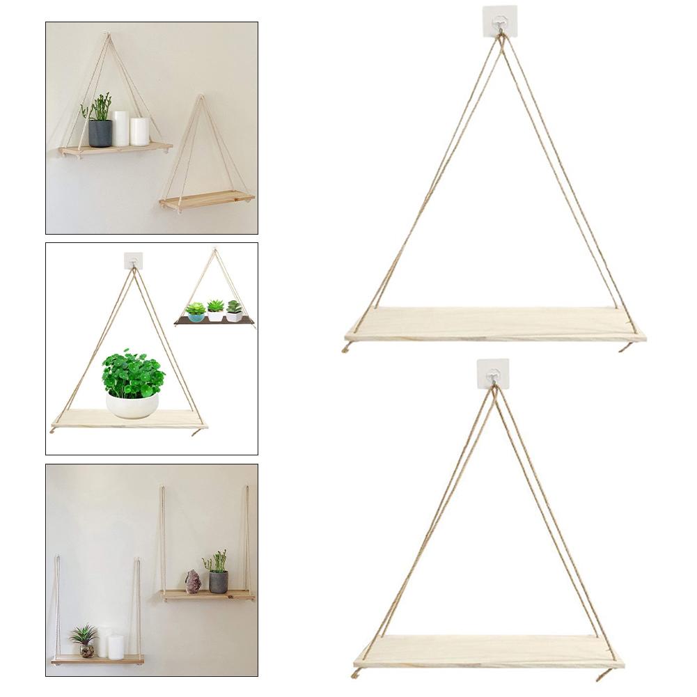 Decorative Wooden Hanging Shelves Perfect for Bedrooms and Nurseries