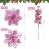 A Set Three Floors Artificial Flowers Sequins Sparkling Berry Bouquet Glitter Multiple Colors Available