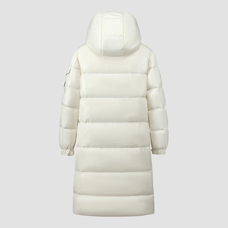 Winter Down Jacket New Winter Clothing Long Over Knee Leave-in Glossy Men's and Women's Universal Couple Jacket