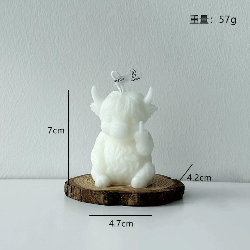 1Pc Funny Animal Soy Wax Scented Candle - Frog/Yak/Bulldog/Middle Finger Photo Prop Valentine's Day Unique Creative Gift