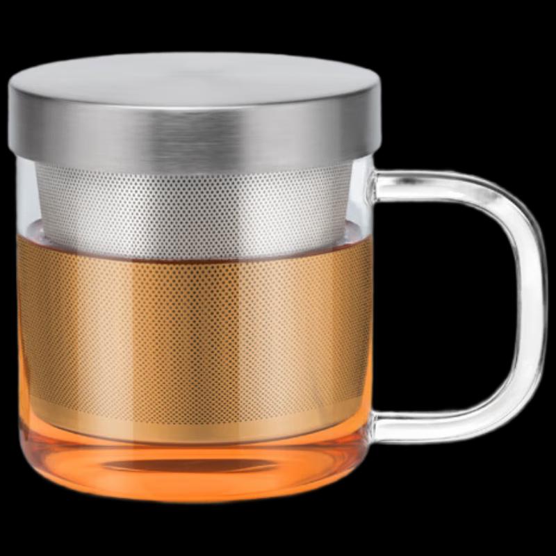 Shangming Heat-Resistant Glass Tea Mug with Stainless Steel Infuser