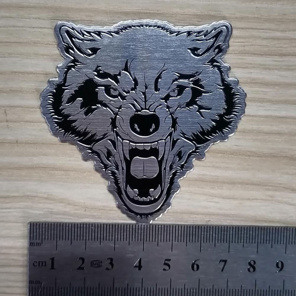 Animal avatar Logo 3D Emblem Car Motorcycle Phone Decal for Tiger Eagle Lion Wolf Aluminum  Stickers