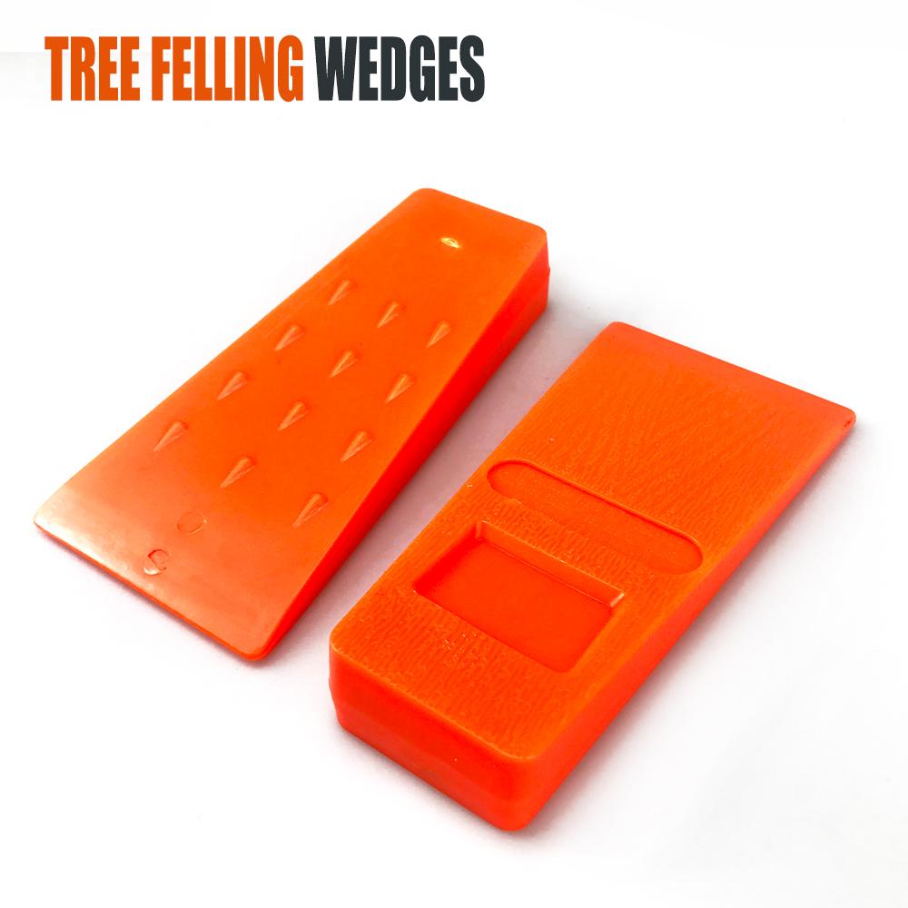 14cm Plastic Tree Felling Wedge Spiked Wedge for Safe Tree Cutting Wood Cutting Tool Chain Saw Partner arancione