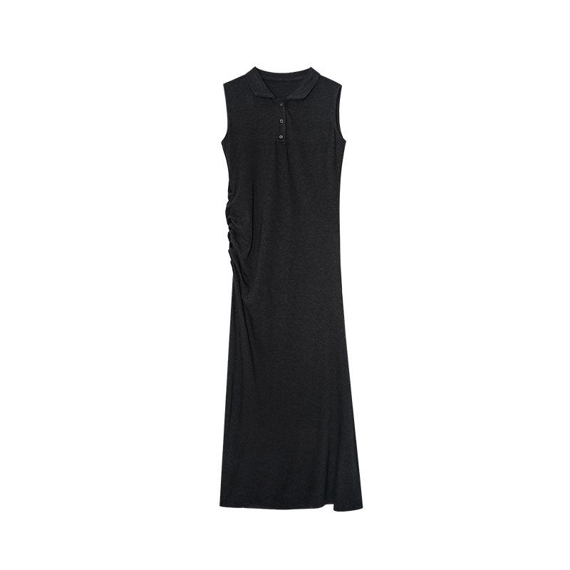 

2/24 New Arrival: Korean Style Lapel Slim Sleeveless Dress - C8651 Small