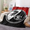 1Pc SC Freiburg Print Flannel Blanket High Quality Warm Comfortable Cover for All Seasons Perfect for Gifts Home Decor