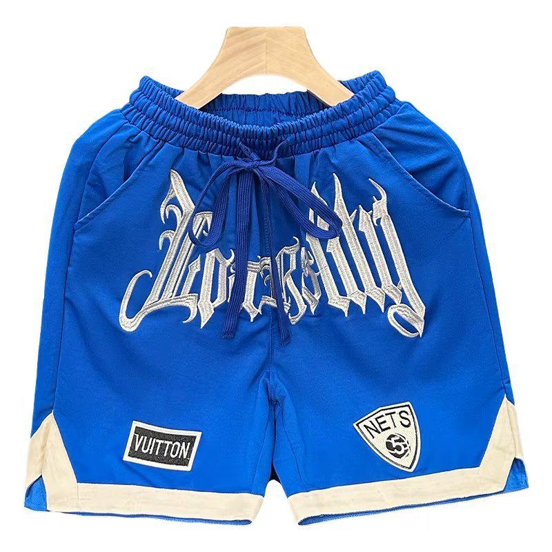 Men's Summer Basketball Shorts - Trendy Hip-Hop Style, Loose Fit, Embroidered Sport Shorts