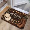 Plush Flannel Door Mat for Daily Use, Thickened Absorbent Entryway Rug, Non-Slip and Durable, Suitable for Bathroom, Toilet and Doorway, Exquisite Pri