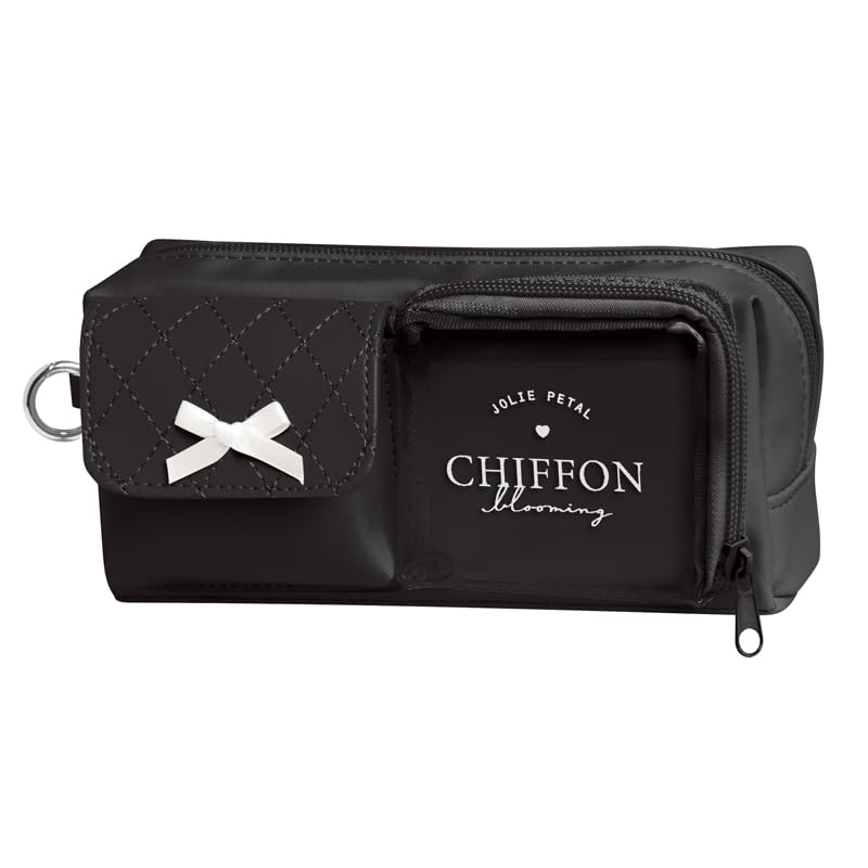

Kamiojapan Pen Chiffon Black Case, 2-Front Pocket, Blooming, 230212, чёрный
