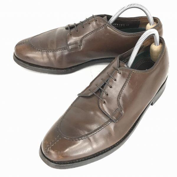 

80s-90s Vintage USA FLORSHEIM leather Mackay U-tip 27.5 brown dress business shoes