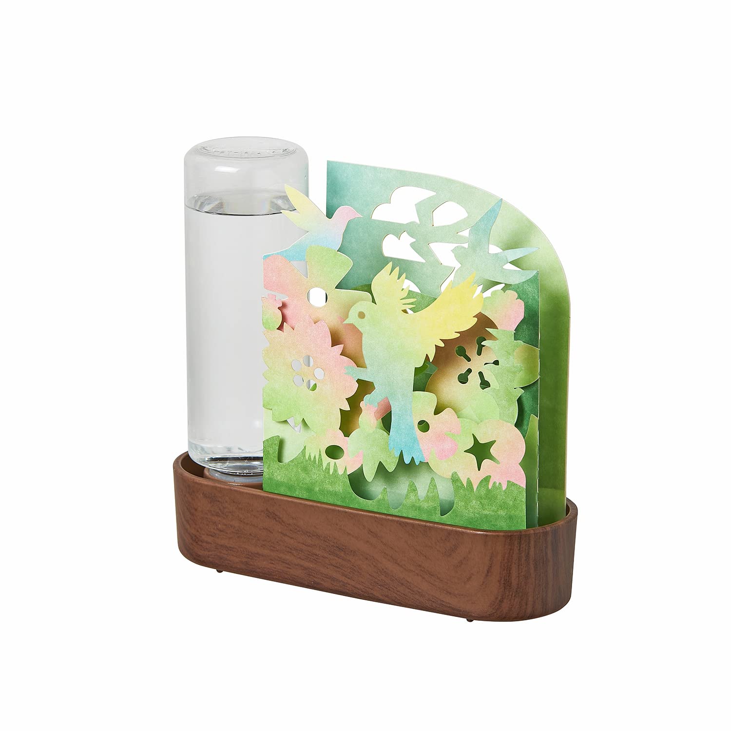 

Sekisui Jushi Shoji Natural Evaporative Eco Uruoi H15 x W15 x Humidifier, Woody, Hanatotori, ULW-SP-GR, D5.5cm