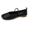 Fashion Ladies Shoes on Sale 2025 Stylish Black Leather Flat Shoes for Women Comfortable and Versatile Single Shoes for Everyday Wear