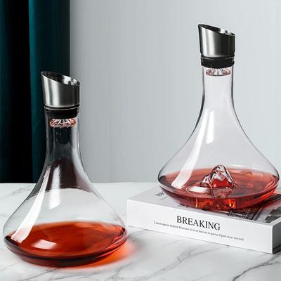 Creative Iceberg Bottom Red Wine Hand-blown Decanter, Light Luxury Home Restaurant Crystal Glass Wine Divider  Kitchen Gadgets
