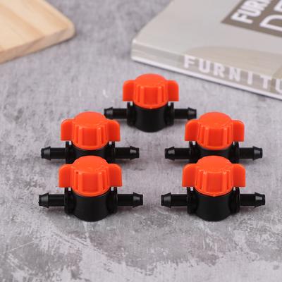 5Pcs 1/4" Pipe Mini Valve Garden Watering Irrigation Shut Off Controller 4/7Mm Hos Waterstope End Barbed Miniature Valve