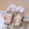 Girls Shoes Children's Bag Head Sandals 2025 New Summer Princess Baby Girl Summer Crystal Soft-soled Sandals