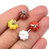 10pcs/lot 10x11mm 3D Enamel Pumpkin Charms Pendant DIY Jewelry Making Findings Supplies for Necklace