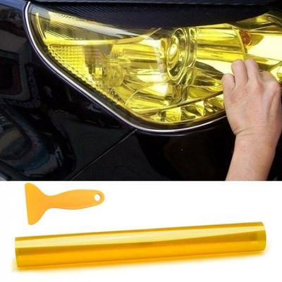 Gloss Golden Tint Yellow Headlight 3000K Light Fog Taillight Vinyl Film