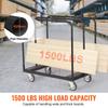 SucceBuy 1500LBS Drywall Sheet Cart Panel Dolly with Deck & 5" Swivel Wheels Handling Wall Sheetrock Lumber for Garage Warehouse
