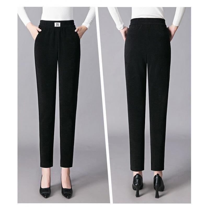 Women's Plus Size Velvet-Lined Winter Harem Pants
