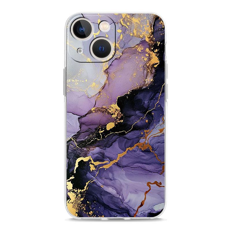 Capa de Celular Para iPhone 17 Capas iPhone Air 16 15 12 13 14 Pro Max 7 8 Plus 16Pro iPhone11 Capa Macia Mármore Aquarelado