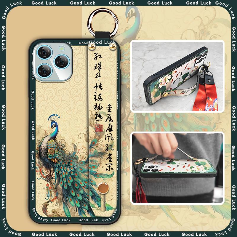 Lanyard Elderly Lady Phone Case For Blackview A95 Waterproof Phone Holder Ring Durable Wristband Kickstand Back Cover