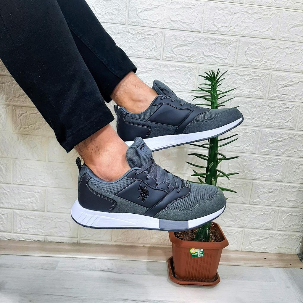 U.S.Polo Janko Gray Faylon Light Sole Men's Sports Shoes