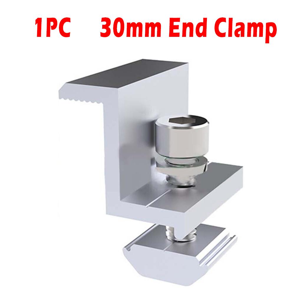 Solar End Clamp Bracket Clamp Mounting Bracket Silver Z Style Aluminum End Home Improvement Solar Support Adjustable