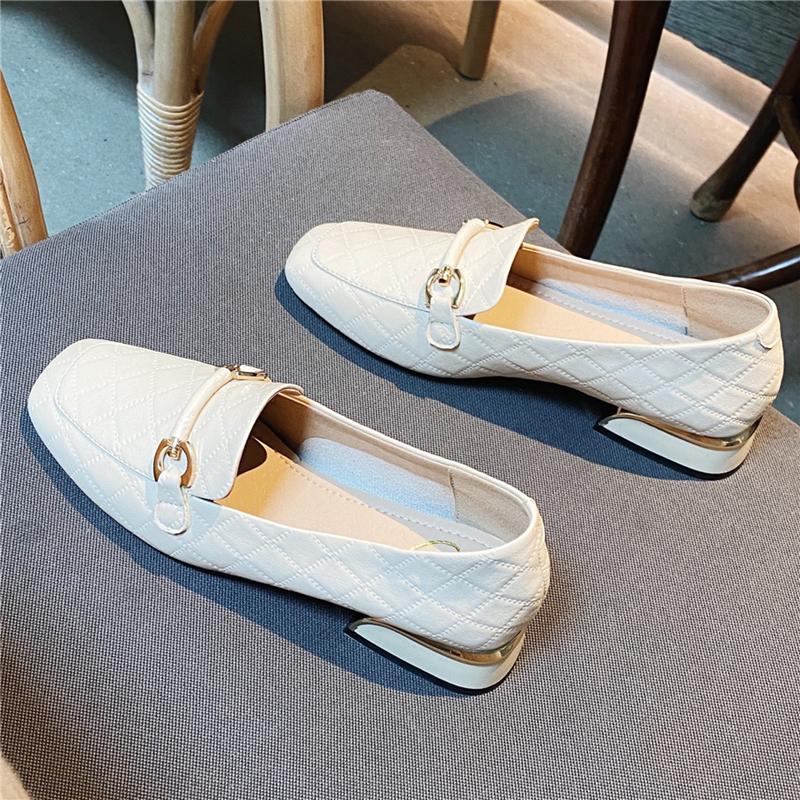 

Небольшие ароматные туфли из кожи, женские туфли в британском стиле, новые толстые каблуки, женские туфли, туфли-лодочки с одной педалью и низким каблуком