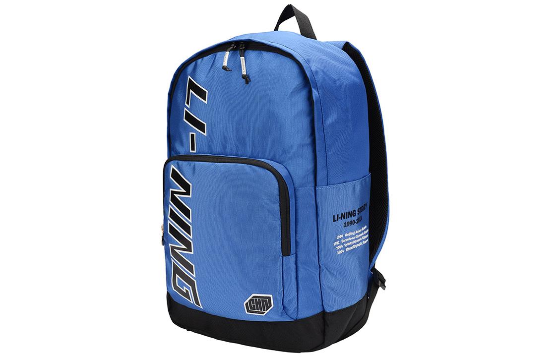 Li Ning Polyester Backpack Regular Unisex Blue ABSQ054-3