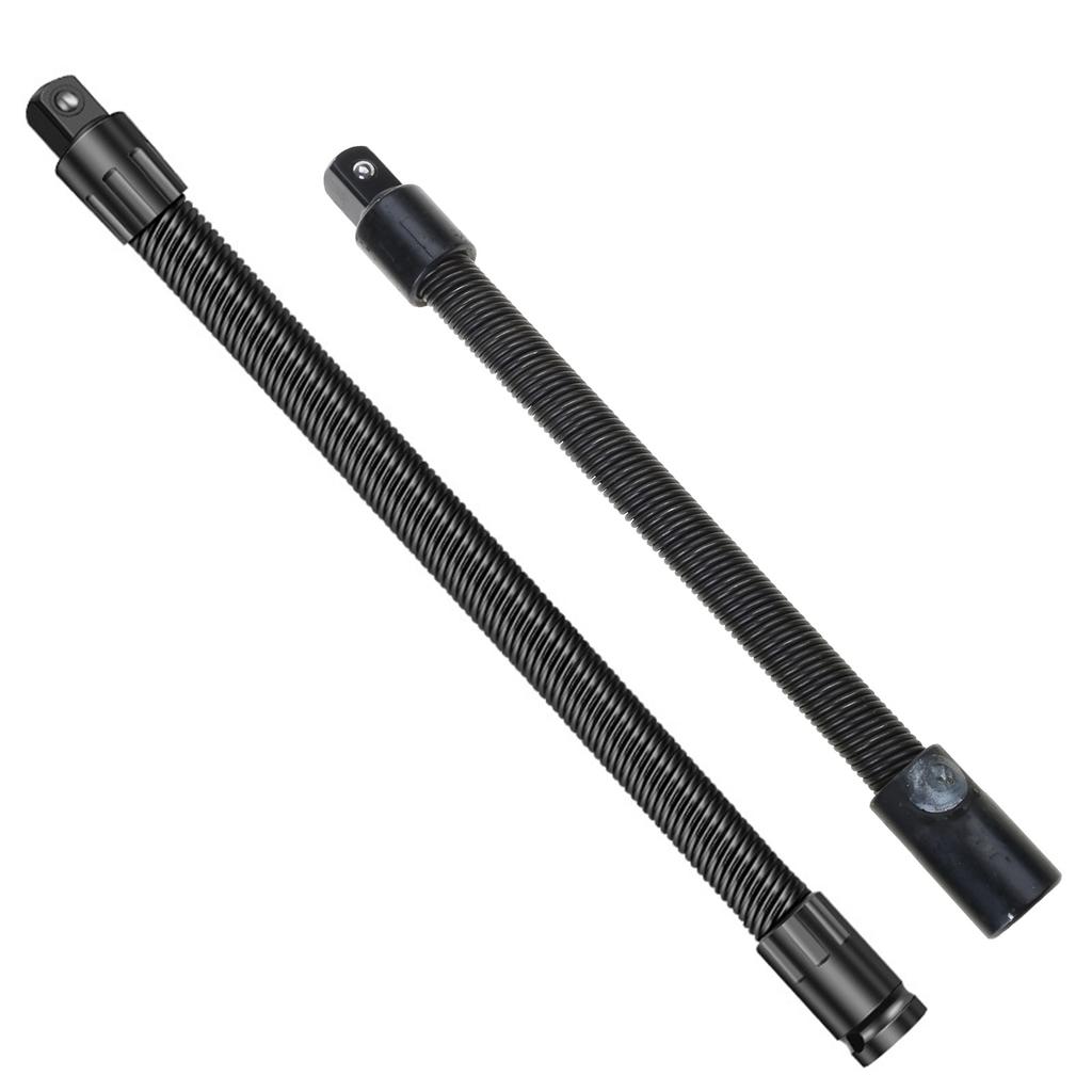 2x Electric Wrench Sleeve Socket Extension Tool Universal Rod Bendable Flexible Shaft Hose Shaft Connection Metal Link