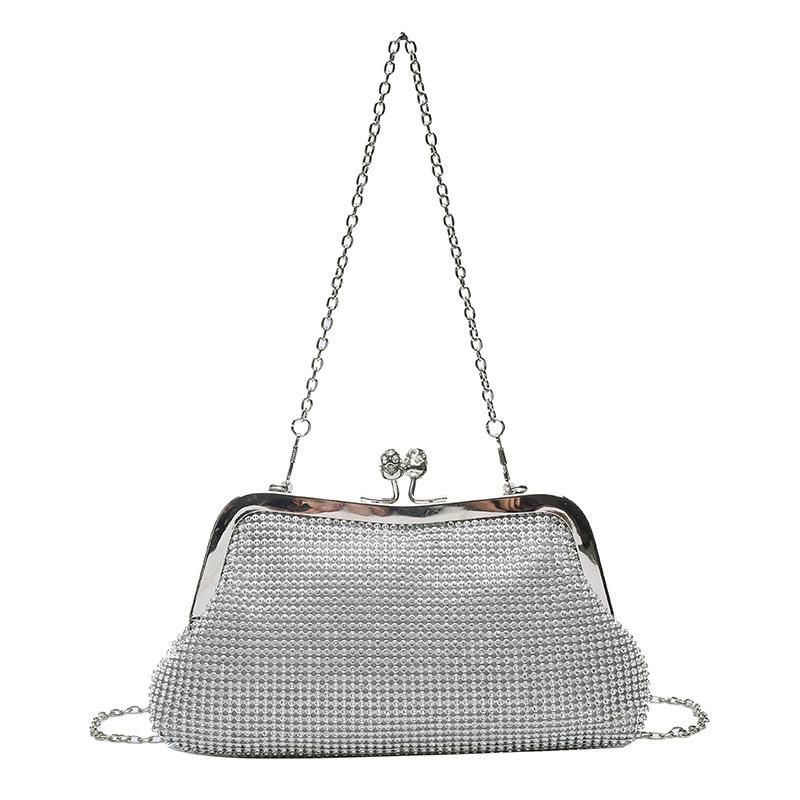

Fashion Gold Diamond Evening Bags Hasp Luxury Handbag Elegent Chain Women Shoulder Crossbody Bag Wedding Party Clutch Bags