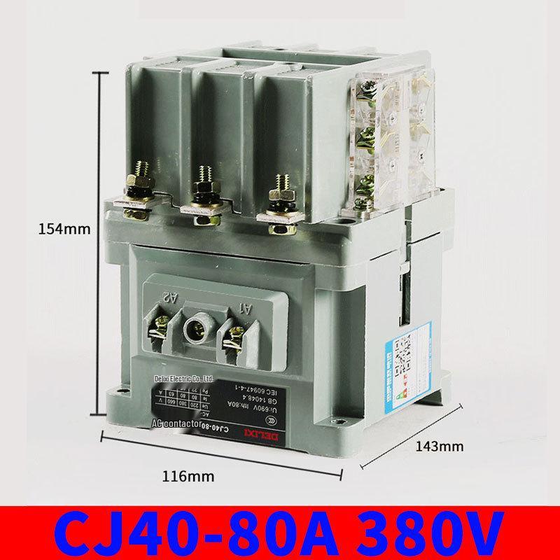 Stycznik AC przemysłowy DELIXI CJ40 380V/220V, 100A-1000A Amper.