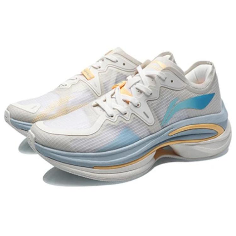 New LiNing WuShi 5S 1.0 Cushioning Anti Slip And Wear Resistant Low Top Running Shoes Women's Mist White ARHR212-4