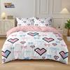 Comforter Cute Bow Love Bedding Set Ladies' Gift Pink Girl'S Room Decoration Single Double Large Size