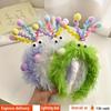 1pc Cute Monster Plush Headband For Women Funny Cartoon Hairband For Face Washing And Birthday Adorable Twisted Stick Punk Style Daily Hair Accessory