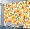 Modern Removable Flower Wall Papers Home Decor Girls Wallpapers For Living Room Bed Mural