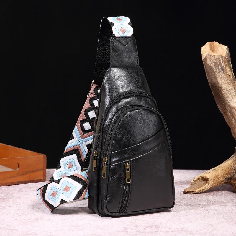 Women's Bag Casual Fashion Retro Breast Bag Solid Color Crossbody Bag Bohemian Style Fanny Bag