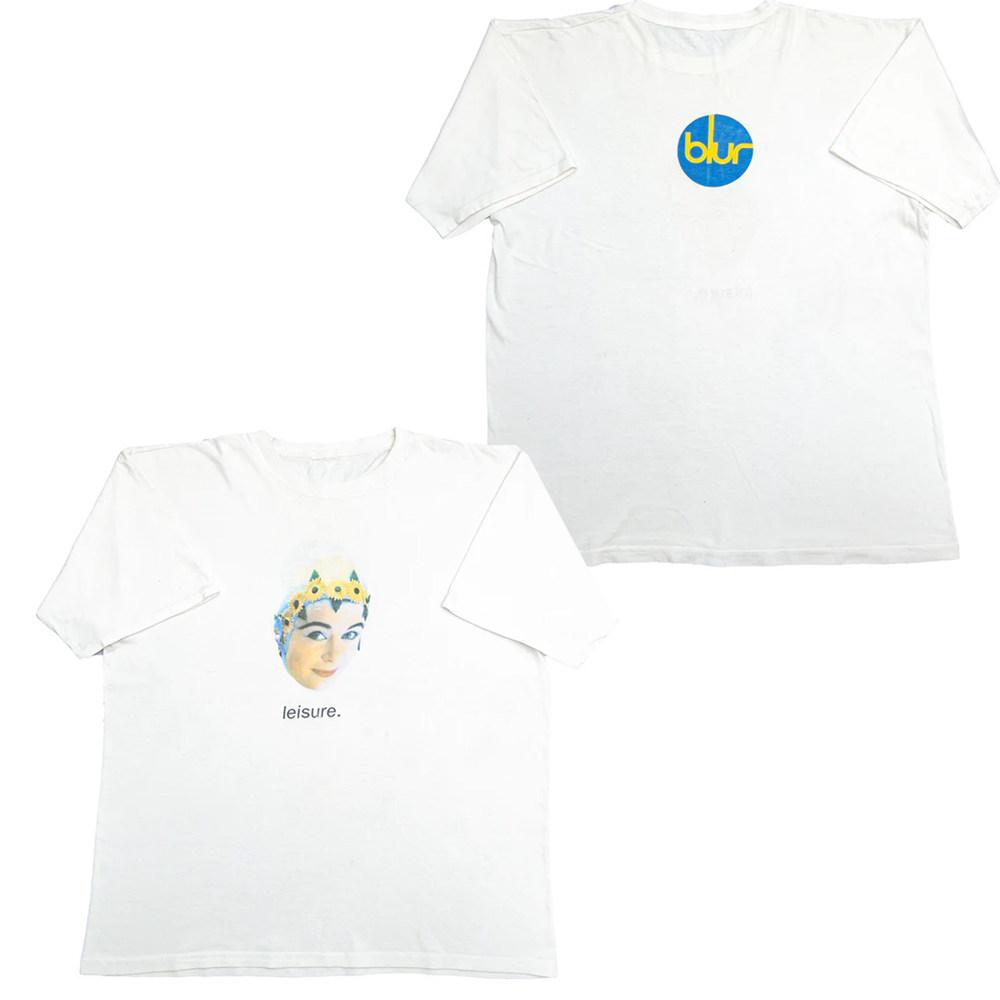 2026 BLUR Blur Band Britischer Rock Punk Lässiges T-Shirt Herren und Damen Luxus Band Marke Oberteil Weiß