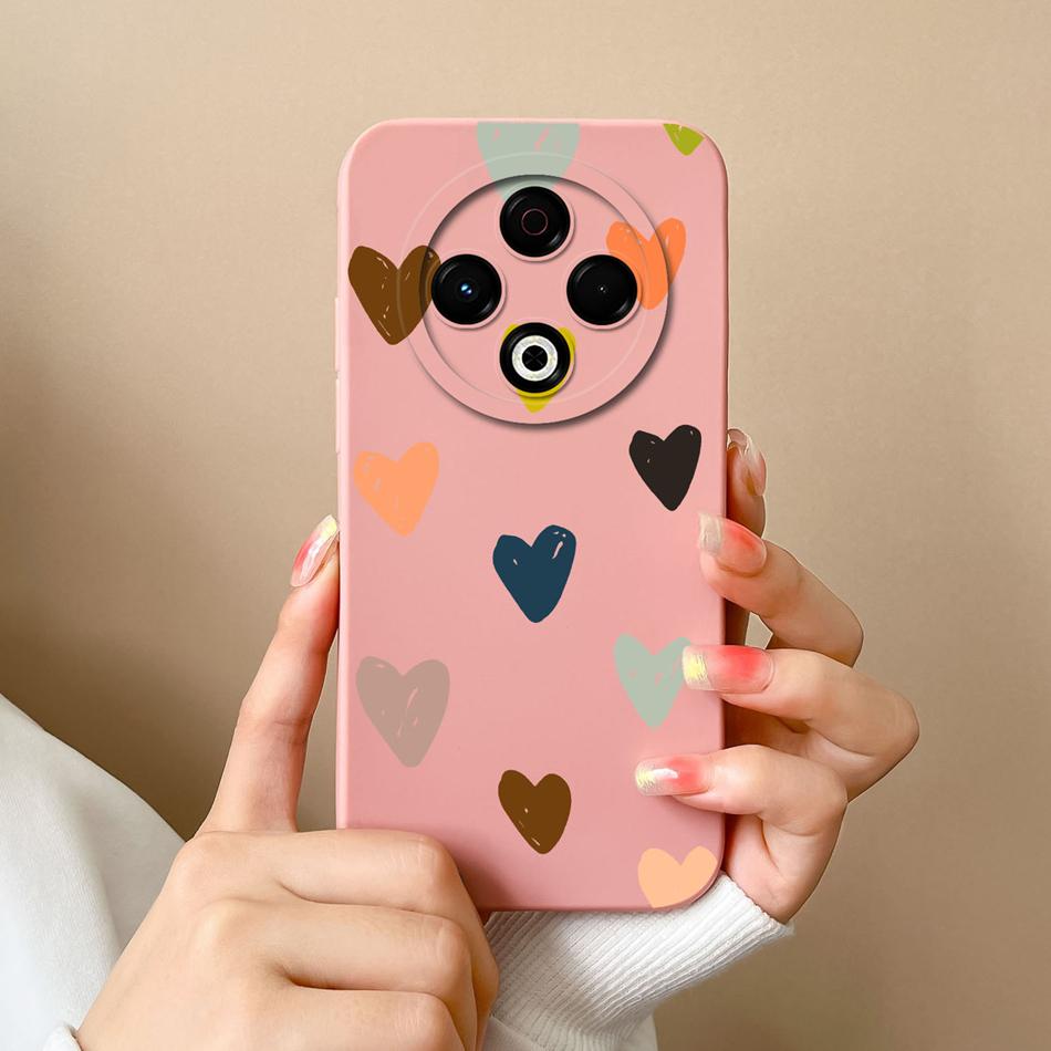 For Tecno Spark 30 Pro 30C Case Love Heart Back Cover For Tecno Spark 30C 4G 5G Full Protection Soft Liquid Silicone Phone Cases