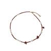 Ethnic Style Freshwater Pearl Necklace with Gold Sandstone Beads - High-End Sweater Chain Jewelry