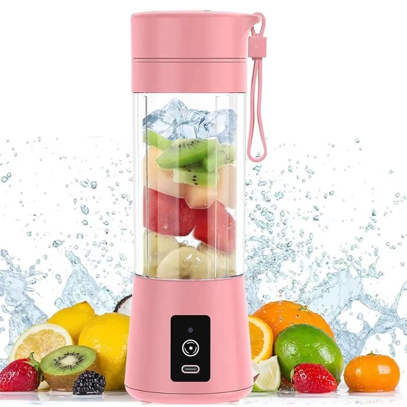 380ml Portable Electric Juicer Six Blades Blender Cup USB Rechargeable Blender for Milkshake Smoothies & Juice