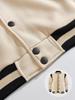Men's Casual High Street Fleece-lined Patchwork Stand Collar Varsity Jacket