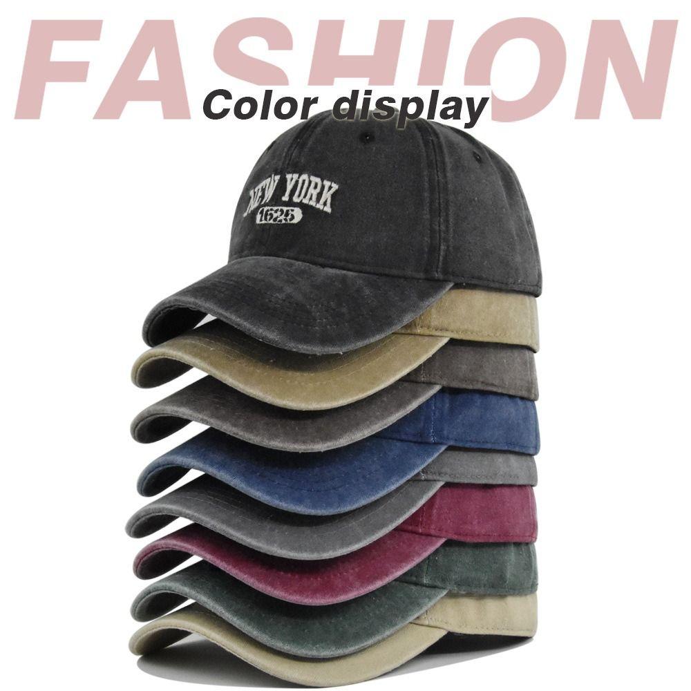 Letter NEW YORK Embroidery Baseball Cap Washed Cotton Baseball Hats Casquette For Man Women