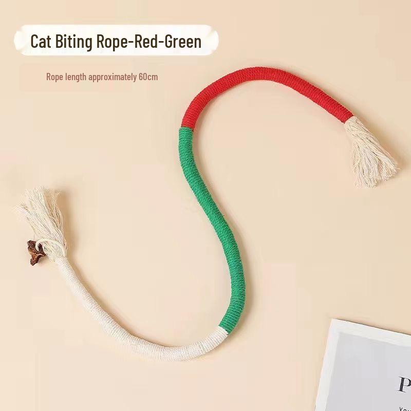 Cat Teaser Toy: Chewing Rope & Teething Stick for Kittens