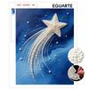 DIY Framed Pearl Painting Kit Shooting Star Night Sky Pattern 3D Sparkling Bead Canvas Creative Home Wall Decor for Living Room Art Gallery