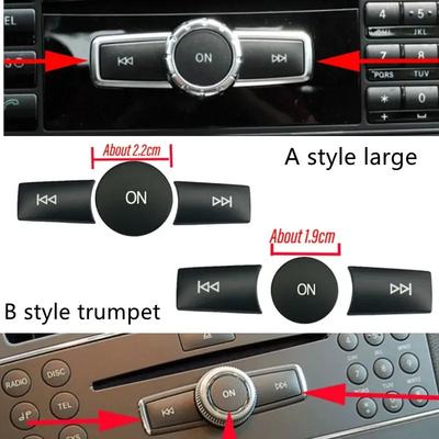 Car Console Volume ON Button Cover+CD Panel Multimedia Switch Buttons Fit For Mercedes Benz C E Class W204 W212 GLK X204